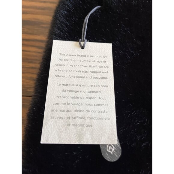 Aspen black faux fur infinity scarf NWT - Picture 3 of 9